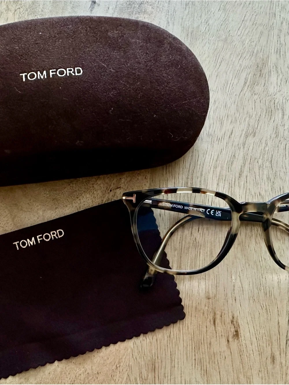 Authentic Tom Ford TF5506 055 Havana Eyeglasses Frames 52-20-145 w/ Case & Cloth